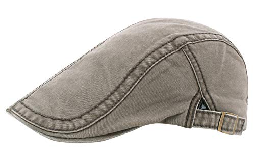 AIEOE - Boina Gorro Plano de Hombre Mujer Unisex Ocio Retro al Aire Libre Hat Flat Cap con Visera Sombrero de Sol Algodón Ajustable - Verde