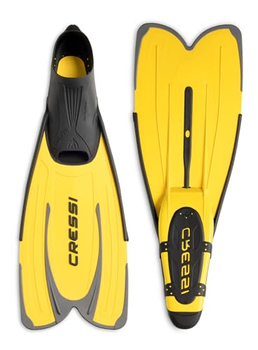 Image of Cressi Adult Snorkeling Fins with Self-Adjustable Comfortable Full Foot Pocket | Perfect for Traveling | Agua