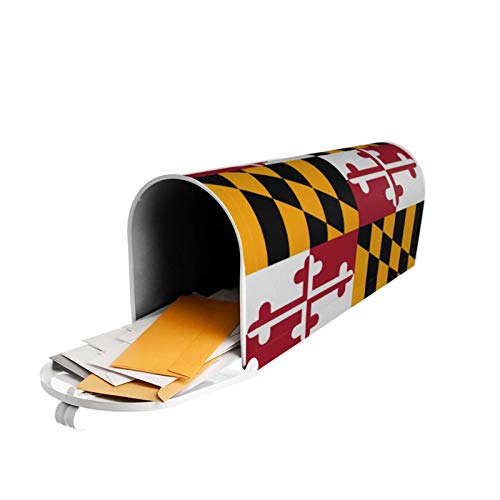Image of Dujiea Maryland Flag Mailbox Wraps - Waterproof Magnetic Post Box Cover, Large Size 25.5 inch L x 21 inch W - Garden Yard Outside Farmhouse Home Decor