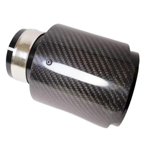 Terminales escape universal coche de fibra de carbono silenciador punta recta negro 51-101mm