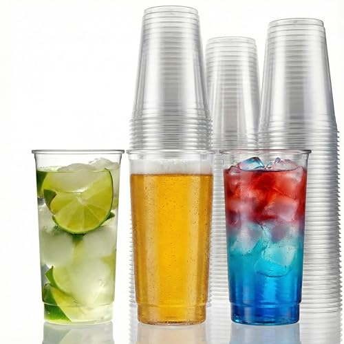 Set di 30 bicchieri usa e getta da cocktail sottili, in plastica, da 355 ml