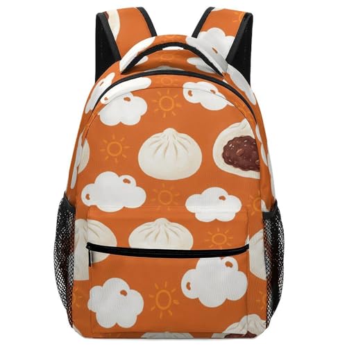 Bollos Al Vapor Nubes Sol Mochila Informal Gran Capacidad Mochila Del Ordenador Ligera Mochilas Deportivas Para Mujer Colegio Hombre 29X40Cm