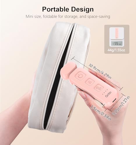 Image of Gritin Reading Light, Rechargeable Book Light for Reading in Bed | Eye Caring 3 Color Temperatures, 5-Level Dimmable Brightness, Long Lasting, Compact Size Clip on Book Lamp for Bookworms-Pink
