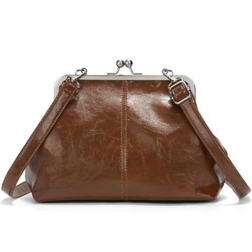 Kisslock Purse for Women Kiss Lock Crossbody Bag...