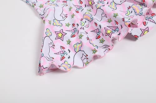 Image of Girls One Piece Unicorn Swimsuit Mermaid Swimwear Rainbow Bathing Suit