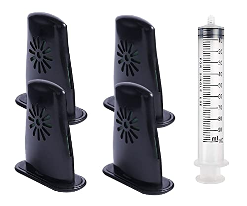 TUOREN Pack of 4Pcs Black Guitar Humidifier Acoustic Guitar Sound Holes Humidifier Moisture Reservoir Prevent Cracking