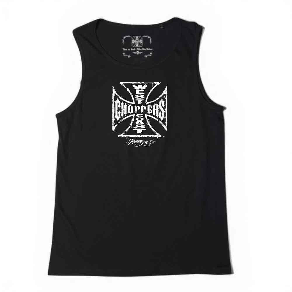 West Coast Choppers Worn Cross Sleeveless T-Shirt 3XL