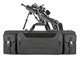 【Rundumschutz】Hochbelastbare Befestigungsgurte und Schafthüllen sichern Ihre Gewehre an Ort und Stelle, und die gepolsterte Trennwand/Tasche garantiert ein beruhigendes Gefühl. Die Gewehrtasche liegt vollst?ndig flach, wenn sie vollst?ndig ge?ffnet ist, und kann als Arbeitsplatz verwendet werden.