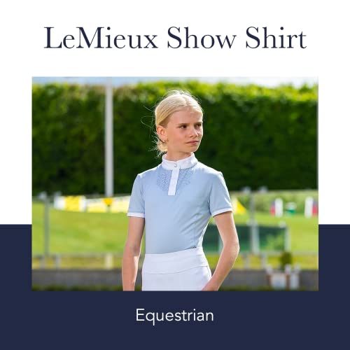 LeMieux Young Rider Belle Show Shirt with Soft Stretch Fabric - Lightweight Classic Equestrian Riders Short Sleeve Tee3