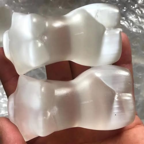 Selenita cristal natural cuerpo femenino tallado para adorno decorativo 6