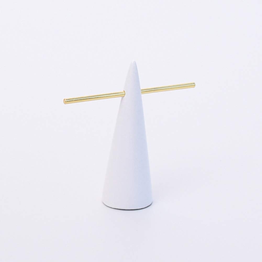 Expositor de Pendientes de Resina Blanca con Forma de Varilla de Metal, Creativo, para Joyas (Color: S)