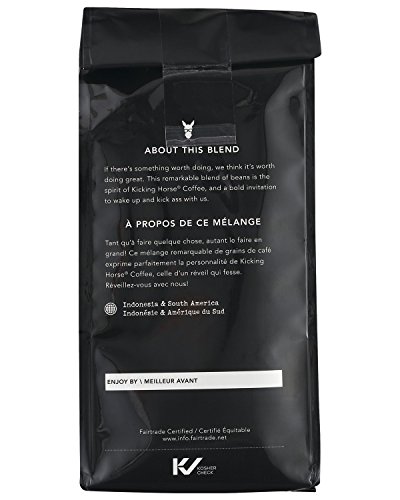 Kicking Horse Coffee, Kick Ass, Dark Roast, Ground, 10 Oz - Certified Organic, Fairtrade, Kosher Coffee & Smart Ass, Medium Roast, Whole Bean, 10 Oz - Certified Organic, Fairtrade, Kosher Coffee #TOP3