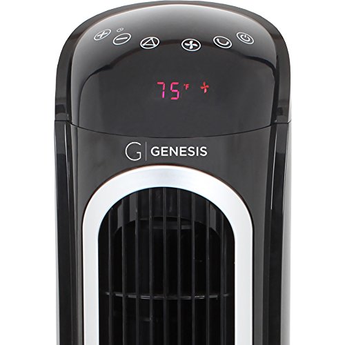 Genesis Powerful 40 Inch 360 Degree Oscillating Tower Fan With Max Air Quiet Technology And Remote, Black (A2Towerfan360) #TOP2