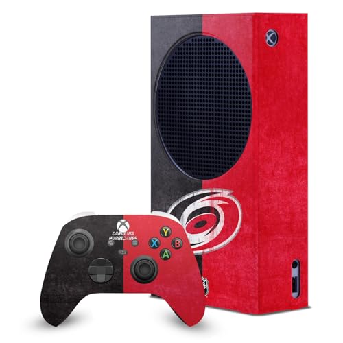 Skin Xbox Series S NHL effet usé Carolina Hurricanes vinyle de protection console et manette