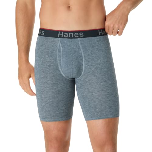 Hanes Total Support Pouch Men's Boxer Briefs Pack, Anti-Chafing, Moisture-Wicking Underwear, Odor...