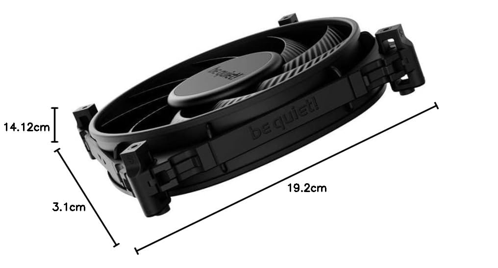 be quiet! Silent Wings 4 120mm PWM high-speed Black ventilateur, pales optimisées, une performance extraordinairement élevée, une pression d'air extrêmement élevée, fonctionnement très silencieux