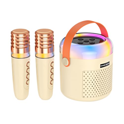 Karaoke-Gerät für Kinder | Musikabspieler Mit LED-Lichtern - Karaoke-Maschine Als Spielzeug Mit Mikrofon - für Zuhause Gesangsübung Reise Familienfeier Geburtstagsfeier Klassenzimmer