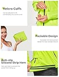 FitsT4 Sports Damen Fahrradjacke Radfahren Laufen Jacken Leichtgewicht Wasserabweisend Windbreaker Wanderjacke Reflektierend Trekking Regenjacke mit Kapuze,Fluorescent Gelb,L