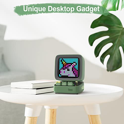 Divoom Ditoo Programmable Pixel Art Led-Bluetooth-Speaker Showing-Clock Emoji Diy Design For Home Wedding Party Decoration With Wireless App Control (Green) #TOP5