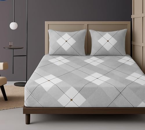 Image of Ultra-Soft Luxury AC Comforter Set Double Bed | 90x100 Inch | Includes 1 Comforter, 1 Bedsheet & 2 Pillow Covers | All-Season Premium Bedding Set (Graphix)