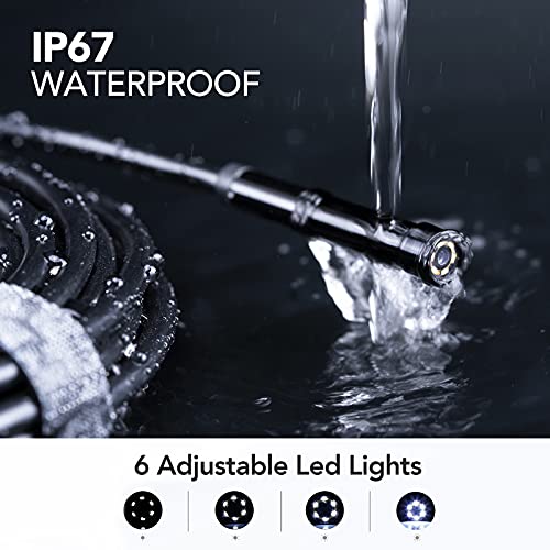Depstech Industrial Endoscope, 5.5Mm 1080P Hd Digital Borescope Inspection Camera 4.3 Inch Lcd Screen Ip67 Waterproof Snake Camera With 6 Led Lights, 16.5Ft Semi-Rigid Cable,32Gb Card And Helpful Tool #TOP6