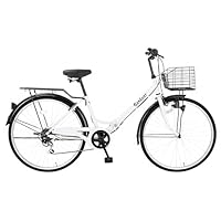 Amazon | 自転車 26インチ 折りたたみ ママチャリ シティサイクル