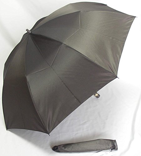 前原光栄商店 前原傘 紳士用折りたたみ シャンブレー ブロンズゴールド カラーリング手元