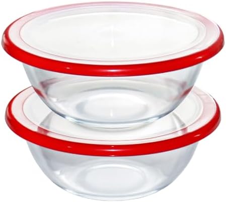 Deli Containers with Lids, 23 oz Glass Food Storage Containers wi...