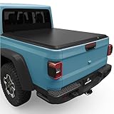 AUTOSAVER88 Soft Roll Up Truck Bed Tonneau Cover Compatible with Jeep Gladiator JT 2020 2021 2022 2023 2024 2025 5ft Bed w/or w/o Trail Rail System
