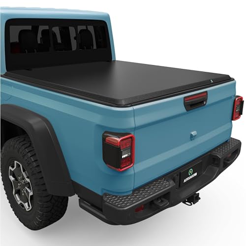 AUTOSAVER88 Soft Roll Up Truck Bed Tonneau Cover Compatible with Jeep Gladiator JT 2020 2021 2022 2023 2024 2025 2026 5ft Bed w/or w/o Trail Rail System