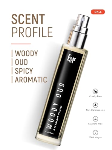 Image of EM5 Woody Oud Unisex Perfume for Men & Women | Woody Oud Spicy Fragrance | Day & Night Eau De Parfum Spray | Luxury Gift for Him /Her | 15 ml