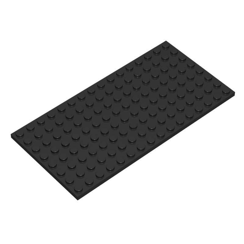 Classic Black Plates Bulk, Black Plate 8x16, Building Plates Flat 20 Pcs, Compatible with Lego Parts and Pieces: 8x16 Black Plates(Color: Black)