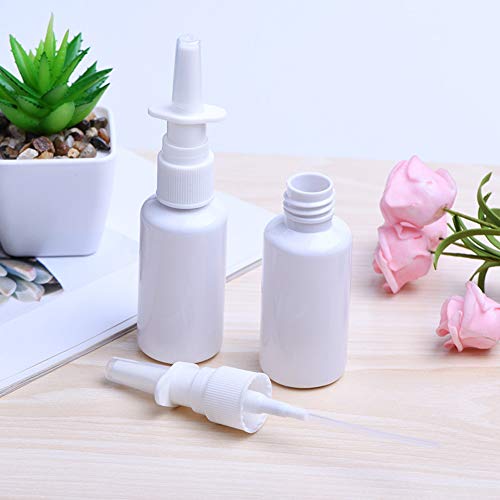 12 Pieces 15 ml Empty Plastic Nasal Spray Bottles Refillable Plastic Nasal Spray Bottles Pump Sprayer Mist Nose Spray Refillable Bottle, White3