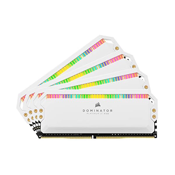 Corsair Dominator Platinum RGB 32 GB DDR4 3200MHz C16, AMD Optimizado LED RGB Memoria de Sobremesa Rendimiento de Alta, Respuesta Ajustados, 12 Direccionables CAPELLIX Leds RGB, 4 x 8 GB, Blanco