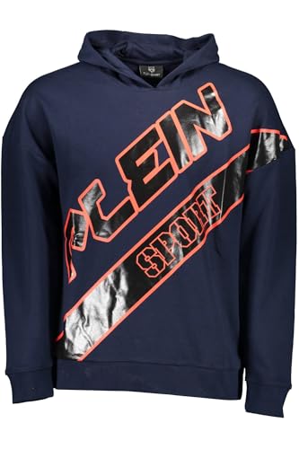 Sweat bleu sans fermeture Plein Sport homme au design athlétique premium