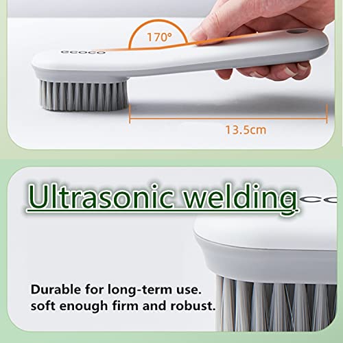 MEIJMJIA - Waschbürste, Reinigungsbürste mit extra harten Borsten, zum Reinigen von Kleidung, Schuhen, Fliesen, Küche, Bad (weiß/mit Griff)