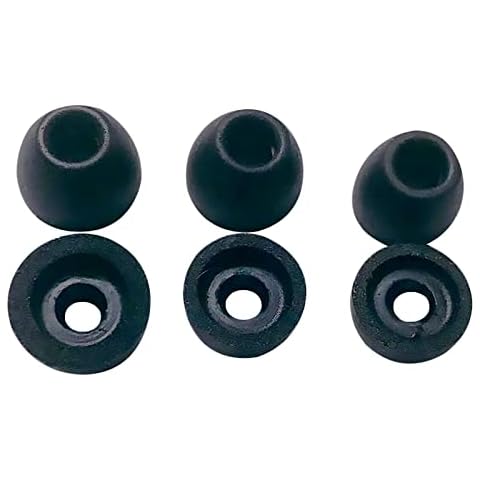 Rhinenet Ear Tips Replacement Earbuds Compatible with Jabra Elite 85t Wireless Earphones S/M/L 3 Sizes Memory Foam Headphone Earplug Eartips Ultra Soft Comfortable Durable (3 Pairs - Black) Cover