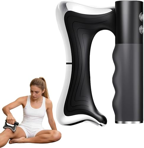 Heated Muscle Scraping Tool Electric Fascia Knife Massager Heating and Vibration Soothesilk Sculptwave Full Body Contouring Device Muscle Relief Better Circulation(Black) 111