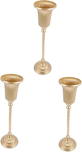 Garneck 3 piezas de urna decoración de macetas decorativas para jarrón de trompeta, jarrón vintage de urna, plantador de pilar, urna al aire libre,