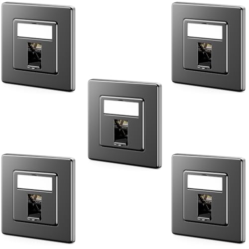 Installazione: ad incasso // Finestra di visualizzazione e inserto di etichettatura // Tappi di protezione sulle prese RJ45 // Keystone compatibile con tutti i cavi patch RJ45 standard // Facile da montare a parete