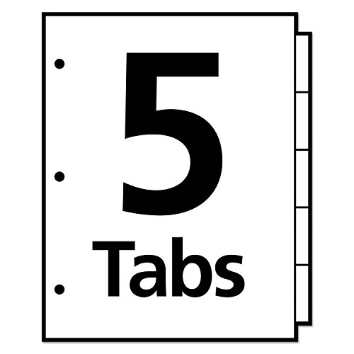 Intercalaires Index Maker à 5 onglets renforcés pour classement de format lettre - 4