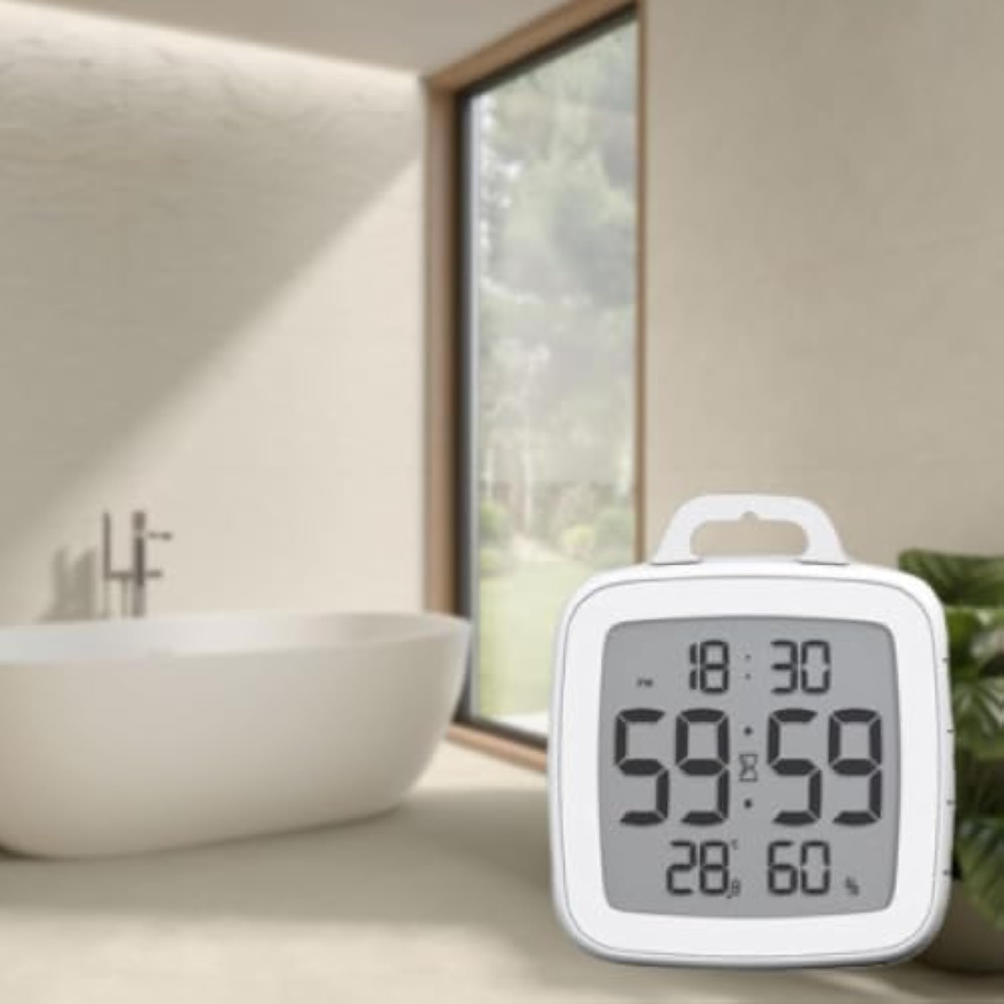 Digital Wall Clock Countdown SPA Hanging or Tabletop Shower Clock