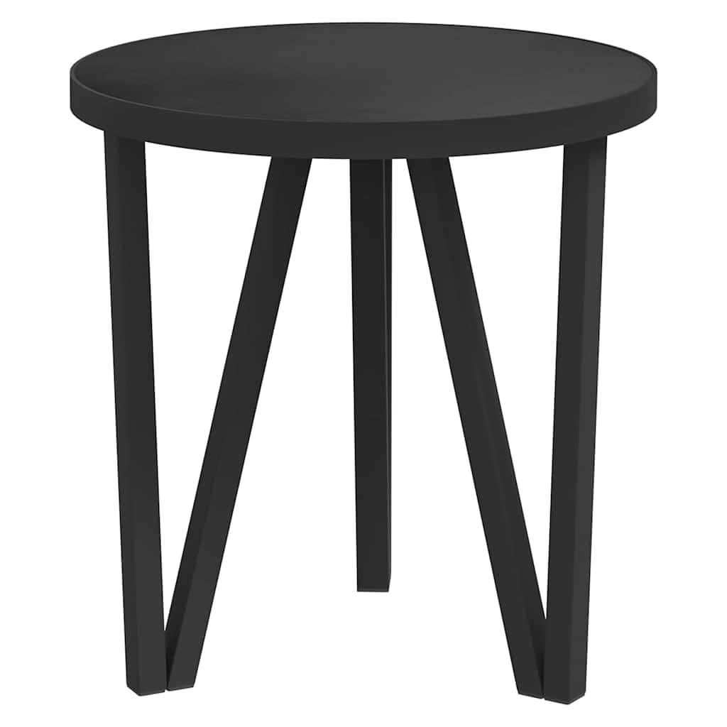 Tavolino nero Ø 35 cm tavolino da salotto stile industriale MDF