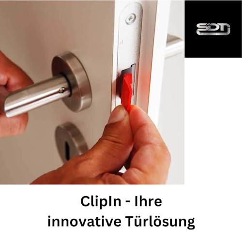 ClipIn Türlösung – Öffnen ohne Griffbetätigung – ideal zum Energiesparen, für Haustierbesitzer & Familien mit Kleinkindern – einfache Montage, hohe Qualität, Modell SDT34677-004
