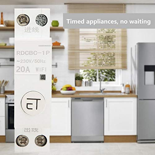 Wifi Smart Circuit Breaker Air Switch Distribution Box Remote Mobile Phone Control Voice Timing Switch 1P 20A Ac230V (20A) #TOP3