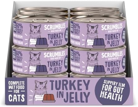Scrumbles Natural Wet Cat Food, Turkey in Jelly 18x 80g