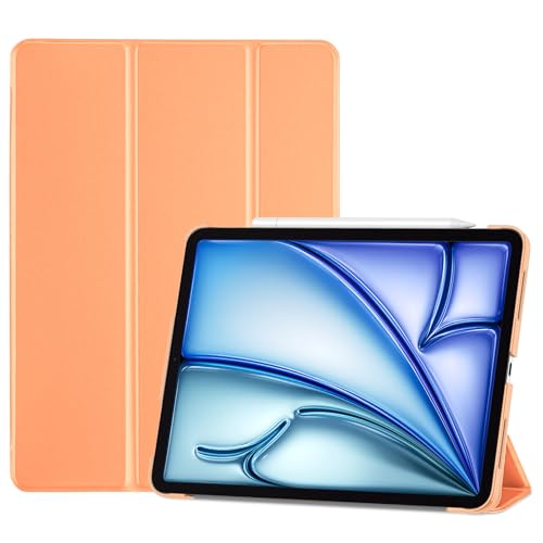 ProCase Funda para iPad Air 11 Pulgadas 2026 (M4) / 2025 (M3) / 2024 (M2), Compatible con iPad Air 5ª Gen (2022) / 4ª Gen (2020) 10,9 Pulgadas, Delgado, Ligero, Soporte Lápiz   Naranja
