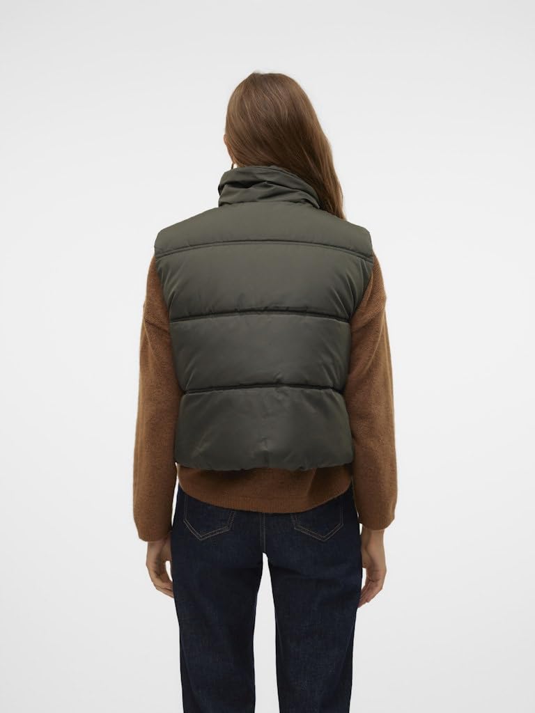 VERO MODA Vmklea Noos - Pantaloni Corti Gilet trapuntato Donna (Pacco da 1)