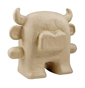 Décopatch SA1550 Pappmaché Stier Figur, 1 Stück