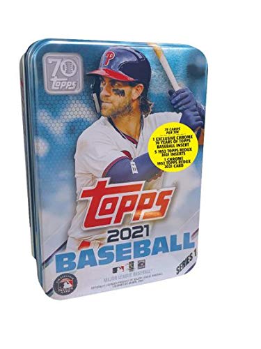 Amazon.com: 2021 Topps Series 1 MLB Baseball Tin (75 cards/bx